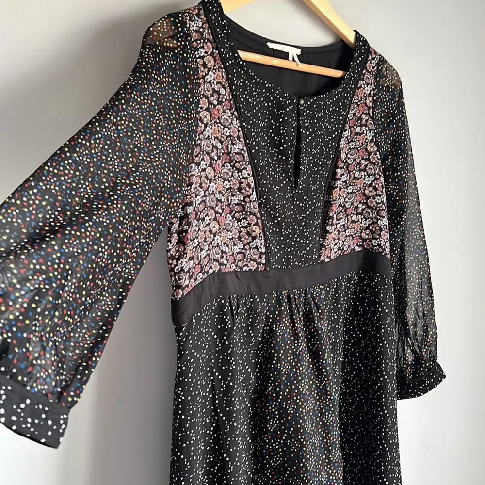 Anthropologie Floreat Country Side Mixed Print Prairie Maxi Dress - Picture 6 of 12